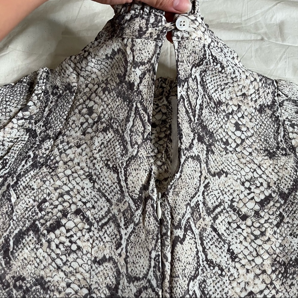 Reformation Mini Python Dress Size 0 - image 6